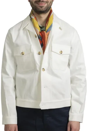 The Armoury 11-A011B White Denim Road Jacket