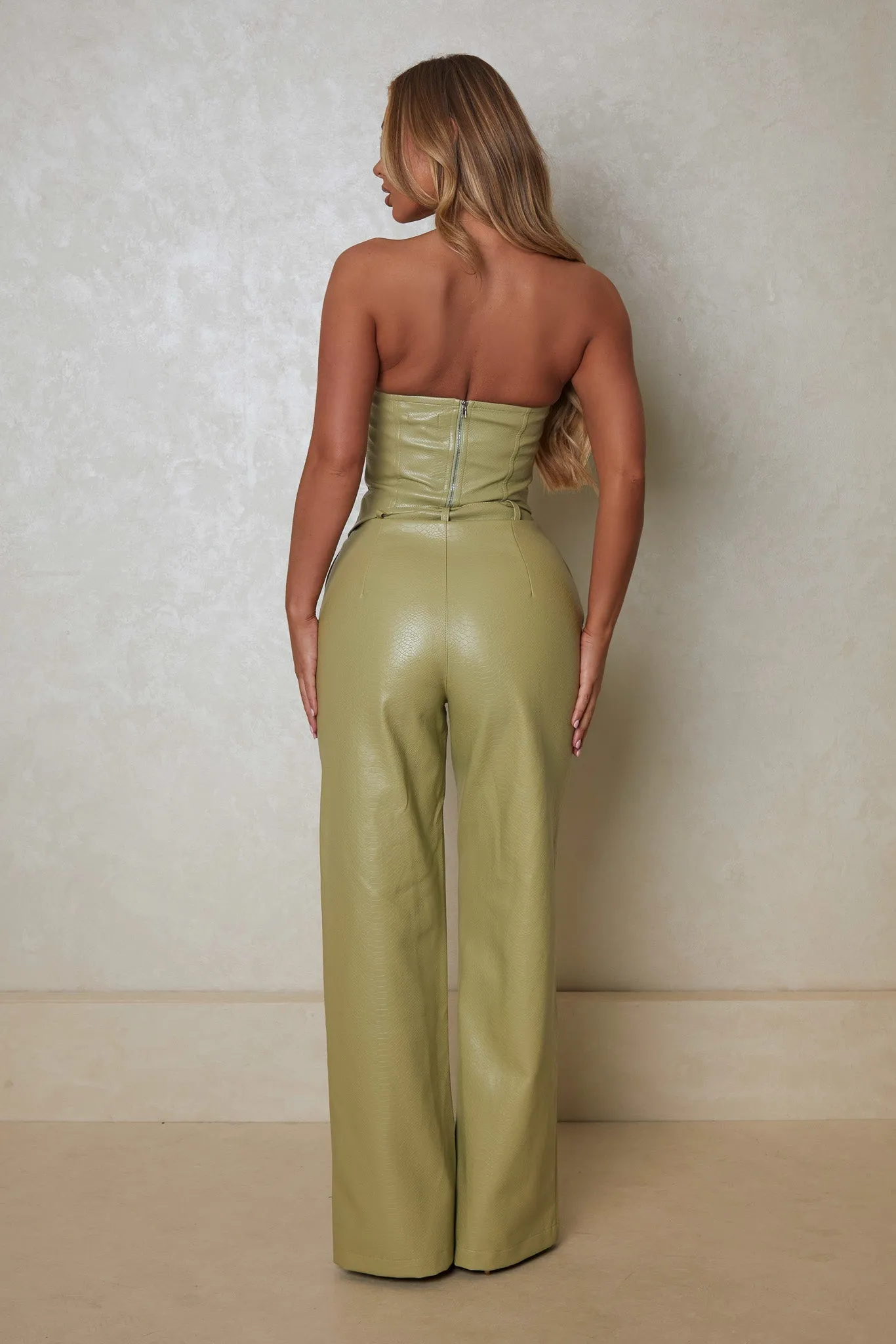 The Croc Trousers - Sage