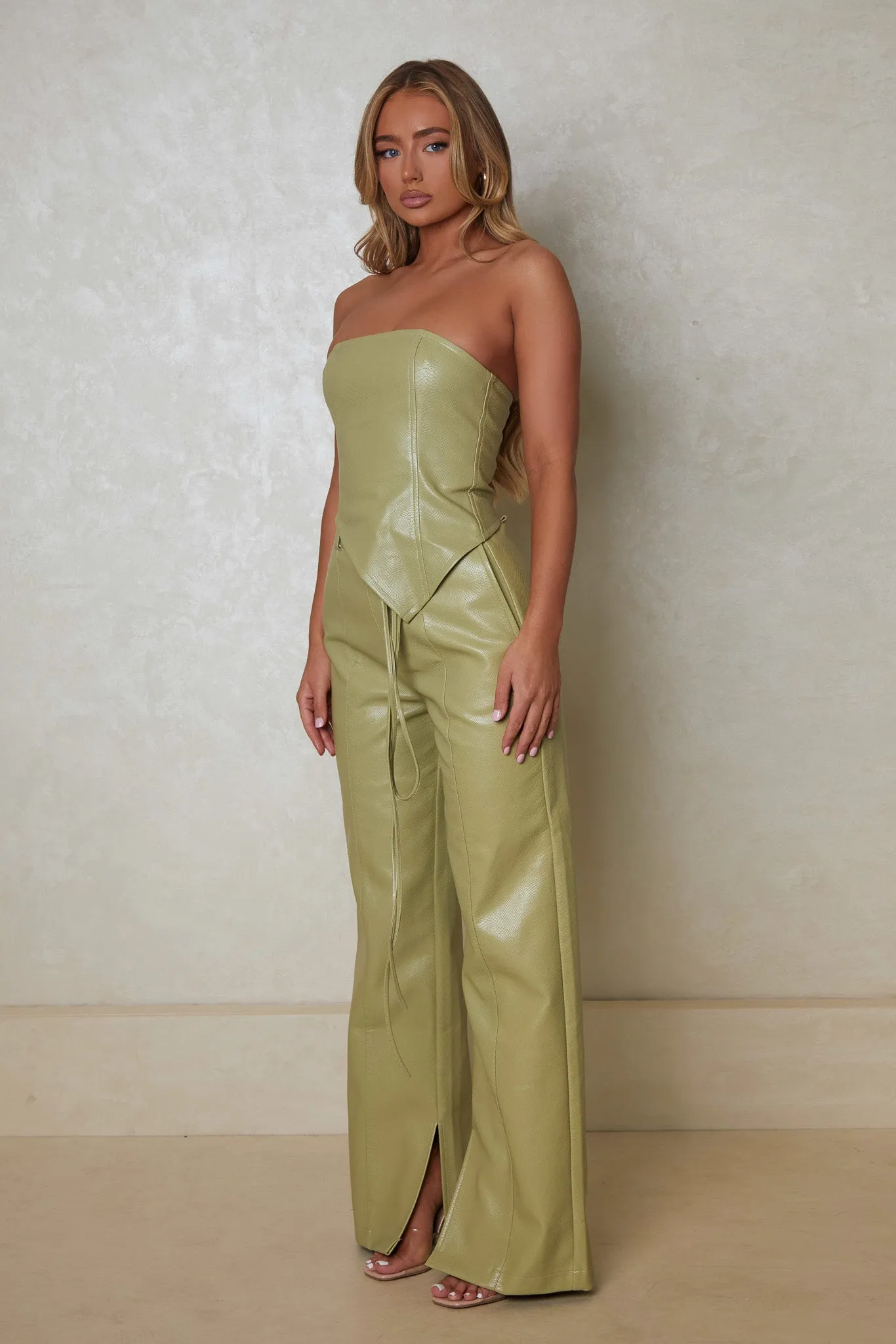 The Croc Trousers - Sage