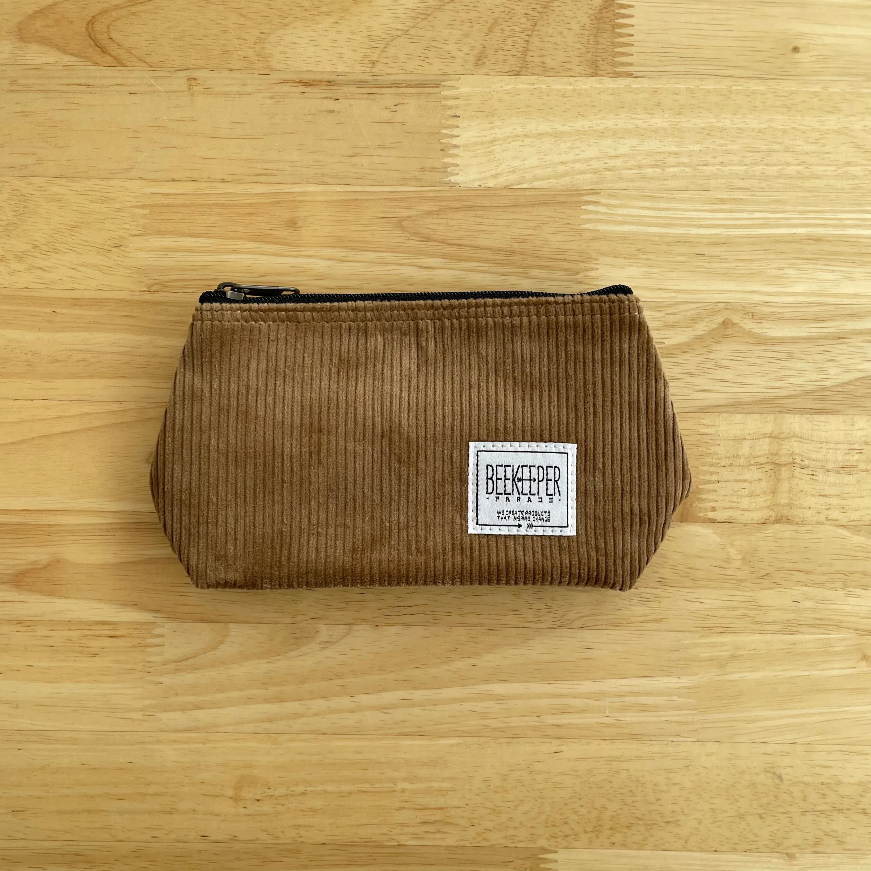 The Panda Chai Corduroy ☕️ Small Toiletry   Makeup Bag