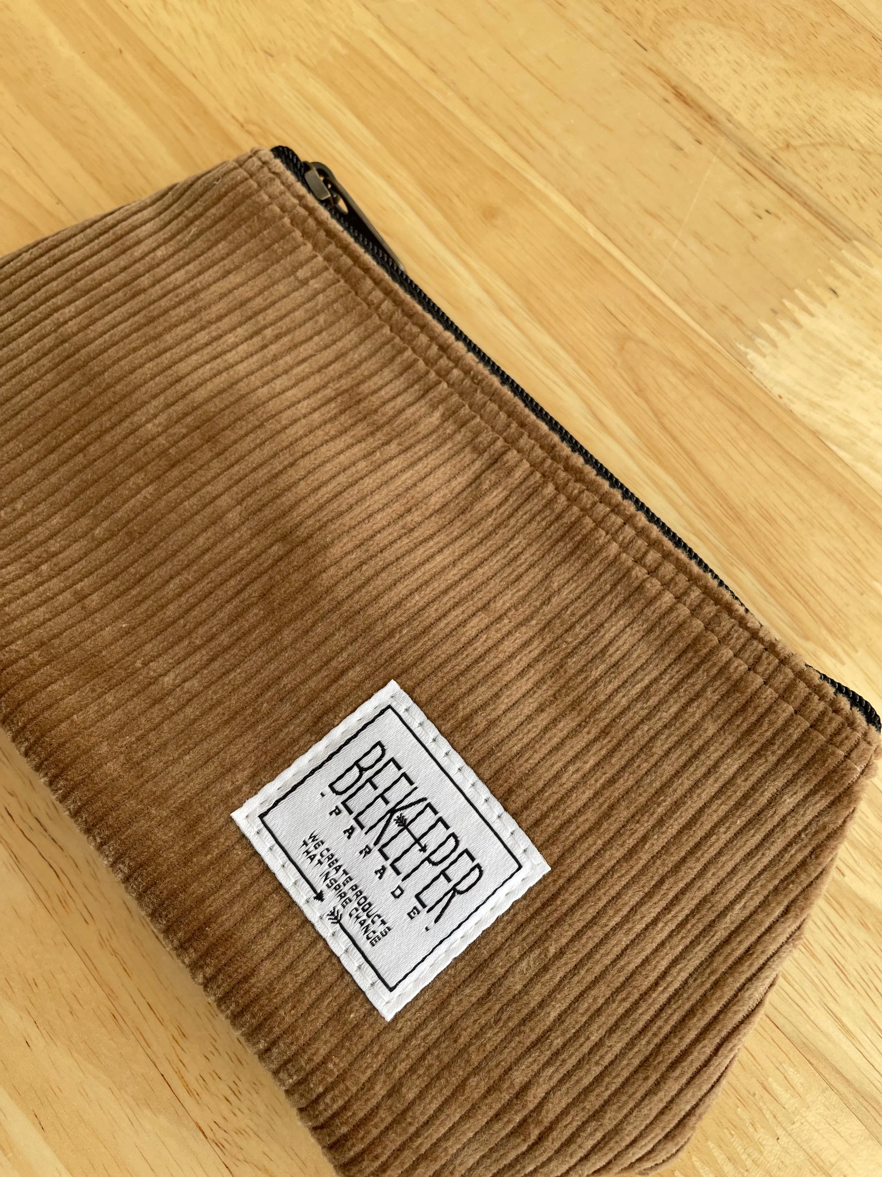 The Panda Chai Corduroy ☕️ Small Toiletry   Makeup Bag