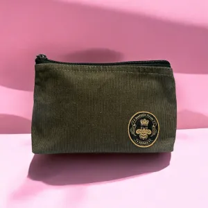 THE PANDA KHAKI CORDUROY Small Toiletry   Makeup Bag